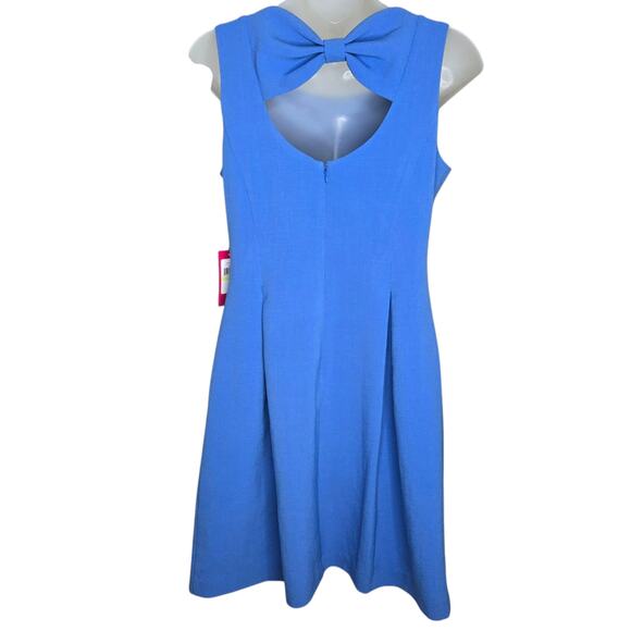 Vince Camuto‎ Womens Sleeveless Dress Size 4 Sky Blue Bow Cutout Back Stretch - Picture 5 of 10